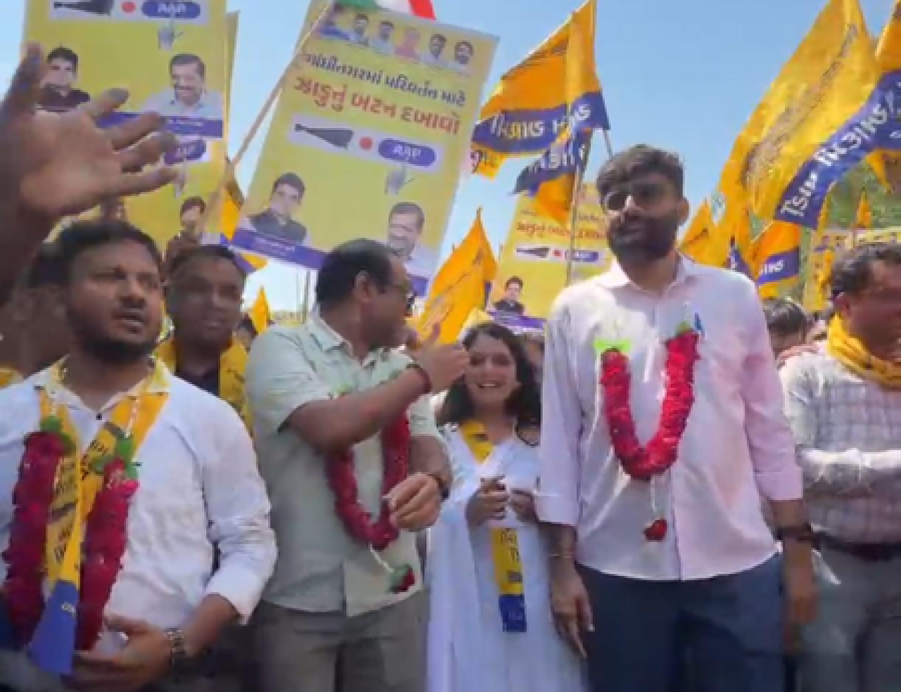 ગુજરાત: ગાંધીનગર નગર નિગમ ચૂંટણી માટે ‘આપ’ દ્વારા 29 ઉમેદવારોના નામોની જાહેરાત, નામાંકન રેલી યોજાઈ